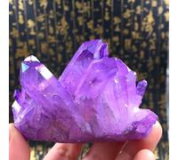 WVPJJNXAFN Crystal Cluster Ornament Electroplated Amethyst Desktop Adornment for Home Office Random Styles for DIY Crafts Fish Tank,300g