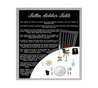 WVPJJNXAFN Memorial Day Display Poster Canvas Print Missing Man Table Tribute Wall-Art for VFW Community Center(Framed,08X12inch(20X30cm))