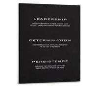 WVPJJNXAFN Success Mindset Poster Leadership Determination Persistence Canvas Wall-Art for Home Decor Office and Bedroom(Framed,08x12inch(20x30cm))