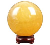 WVPJJNXAFN Yellow Citrine Crystal Sphere Ball for Wealth And Protect The House, Decorative Ball Photography Gazing Divination,2.0"(5cm)