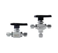 WVRWFDLW 1 pz 3000 psi 3 6 8 10 12 mm 1/8" 1/4" 3/8" 1/2" Valvola a Sfera a Compressione Dritta in Acciaio Inossidabile 316 a 3 Vie(Tee,1l2 inch 12.7mm)