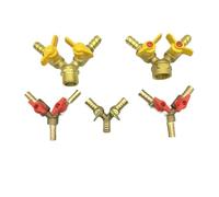 WVRWFDLW 1 Pz 6 8 10 12mm Hose Barb Tipo Y Triple 3 Vie Ottone Arresto Valvola a Sfera Raccordi Adattatore di Collegamento for Gas Acqua Olio Aria(6mm-2way)