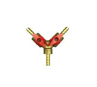 WVRWFDLW 1 Pz 6 8 10 12mm Hose Barb Tipo Y Triple 3 Vie Ottone Arresto Valvola a Sfera Raccordi Adattatore di Collegamento for Gas Acqua Olio Aria(6mm-3way)