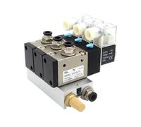 WVRWFDLW 3V310-10-NO Elettrovalvola normalmente Aperta Blocco stazioni con Raccordo silenziatore Base collettore DC12v DC24v AC110v AC220v 3 Porte 1 pz(Ac110v 12mm Fittings)