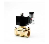 WVRWFDLW Elettrovalvola elettrica in Ottone normalmente Chiusa da 3/8 "Elettrovalvola a solenoide in Ottone Impermeabile IP65 con indicatore di Alimentazione LED24V 12V 220V 110V(NPT-24VAC-NBR-SEAL)