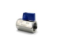 WVRWFDLW Mini valvola a Sfera con Rubinetto in Acciaio Inossidabile 1/8 1/4 3/8 1/2 3/4 Filettatura da 1 Pollice SS304 Hardware for Birra(Male to Male,0.5 inch)