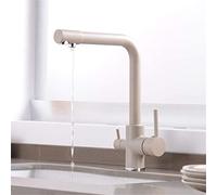 WVRWFDLW Rubinetti da Cucina Rubinetti con Filtro for Acqua Potabile Miscelatore for lavello Rubinetto con Doppia Maniglia Montato sul Ponte con Filtro for Cucina a 3 Vie con aeratore