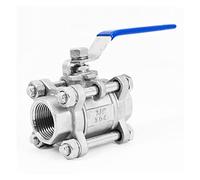 WVRWFDLW Valvola 1/2 3/4 1 2 Porte Complete a Sfera in Tre Pezzi in Acciaio Inossidabile a ad Alta Temperatura di commutazione dell'Acqua con Filettatura Interna(Ss304,DN40)