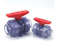 WVRWFDLW Valvole di ritegno 1 pz DIN 20-63 mm Valvola a Globo in UPVC Trasparente for Acquario, Acquario, Giardino, irrigazione, valvola a Sfera(I.D32mm(DIN))