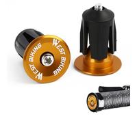 Wvxilyr 2 Pezzi Tappi per Manubrio della Bicicletta, Tappi per Estremità Manubrio Bici, Tappi Terminali Manubrio in Alluminio per Biciclette, Compatibili con MTB, Bici da Strada, BMX (Giallo)