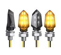 Wvxilyr 4 Pezzi Frecce LED per Moto 12V, Luci di Svolta, Motorbike indicatore, Indicatori di Direzion, Omologate per Uso Diurno e Notturno, Adatte per Moto da Strada, Scooter, ATV e Biciclette