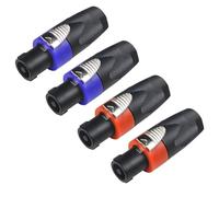 Wvxilyr 4 Pezzi Speakon 4 Poli NL4FX - Connettori Audio per Casse con Sistema di Blocco Twist,Professional SpeakOn Connettori, Cavi Speakon,para con Nl2fc e Nl4fc compatibili