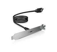 Wvzong Cavo adattatore per pannello frontale USB C, 20 Gbps, da USB 3.2 Gen 2x2 Tipo-E a USB-C femmina, estensione header con staffa PCI, 19,6 pollici, per aggiungere porta USB-C al case del PC dalla