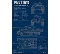 WW2 Panther Tank Bleuprint Styled Notebook