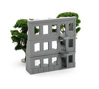 WW2 Stalingrad Rovine (MTST05) - Terreno stampato in 3D per scala da 28 mm e 15 mm - Fronte orientale città rovine edificio (28 mm)