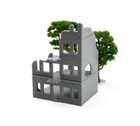 WW2 Stalingrad Rovine (MTST06) - Terreno stampato in 3D per scala da 28 mm e 15 mm - Fronte orientale città rovine edificio (15 mm)