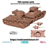 WW2 T26 Russian Tank - Wargames - historical
