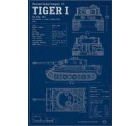 WW2 Tiger Tank Blueprint Styled Notebook
