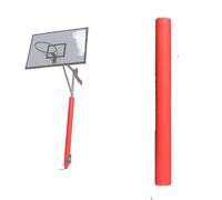 WWANBGIA 1 Cuscinetto Avvolgente for palo da Basket for canestri da Basket da 4" 5" 6" 8" di Diametro, Ideale for l'uso in comunità, Patio e Parco(Red,140mm)