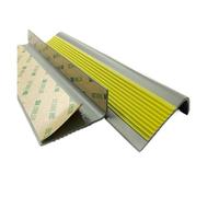 WWBPOIUY Flange di scale, strisce di gomma autoadesive, Rivestimento del bordo del gradino della scala da 1-10 metri, protezione autoadesiva del bordo del gradino della scala(Yellow,3meter/118.1in)