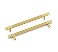 WWBPOIUY Maniglie per cucina, maniglie per armadietti, Knurled Cabinet Pulls - Stylish Cupboard Handles for Modern Interiors(Gold,Hole Center 160mm,50 Pack)