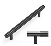 WWBPOIUY Maniglie per cucina, maniglie per armadietti, Knurled Cabinet Pulls - Stylish Cupboard Handles for Modern Interiors(Black,Hole Center 96mm,50 Pack)