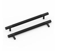 WWBPOIUY Maniglie per cucina, maniglie per armadietti, Knurled Cabinet Pulls - Stylish Cupboard Handles for Modern Interiors(Black,Hole Center 160mm,50 Pack)