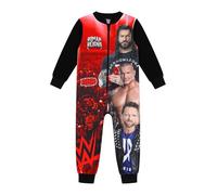 WWE Boys World Wrestling Entertainment - Tutina in pile per bambini, Rosso, 6-7 Years