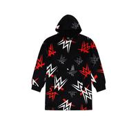 WWE Kids World Wrestling Entertainment - Felpa con cappuccio in pile di lusso, completamente foderata, per bambini, colore: nero, Nero , One Size