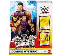 WWE Knuckle Crunchers - Statuetta articolata, 10 cm, personaggio Dominik Mysterio con accessorio