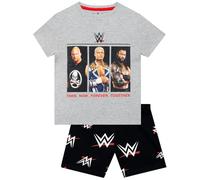 WWE Pigiama Corto da Bambino, Set con Maglia A Maniche Corte E Pantaloncini per Ragazzo, Pigiama Wrestling per Bambino, Grigio 11-12 Anni