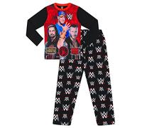 WWE Pigiama lungo John Cena Wrestling - Set di pigiama lungo, colore: Nero rosso, Nero , 9-10 Anni