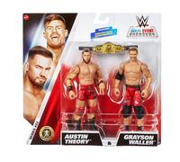 Mattel WWE Main Event Showdown Action Figure 2-Pack con Accessori, Serie #22 Austin Theory & Grayson Waller Set da collezione, 15,2 cm