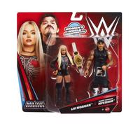 Mattel WWE Main Event - "Dirty" Dominik Mysterio & Liv Morgan Series 25, set Showdown da collezione con 2 personaggi snodati e accessori del ring inclusi, 6+ anni, JHJ58
