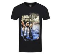 WWE Stone Cold Steve Austin Photo Compilation Maglietta da uomo nera, Nero , XL