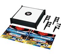 WWE Superstar Ring, 14 inches with Spring-Loaded Mat, 4 Event Apron Stickers & Pro-Tension Ropes for WWE Action Figures, Gift for Ages 6+, HGD20