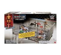 Mattel WWE Survivor War Games - Set da gioco con action figure, 2 anelli, gabbia e 5 accessori, include Randy Orton da 15,2 cm da collezione
