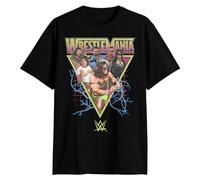 WWE Wrestlemania Champions Bret Hart Ultimate Warrior Piper - Maglietta per Adulti, Nero, L