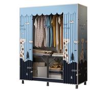 WWERTYY Armadio in Tessuto, armadi in Tessuto per Camera da Letto, Armadio Pieghevole con Asta Appendiabiti, Armadio Semplice, Organizer per Scarpe, Borse, Soggiorno, Camera da Letto, guar