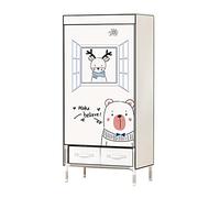 WWERTYY Armadio per Appartamento, Guardaroba Portatile Individuale Creativo Stabile con cassetto 170 * 75 * 45 cm (Dimensioni: 170 * 75 * 45 cm, Colore: C)