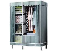 WWERTYY Armadio Portatile in Tessuto Armadio da Montare Armadio, Armadio in Tessuto Portatile in Metallo Armadio angolare Aperto per dormitorio Stabile, 172 * 102 * 45 cm Appendiabiti Port