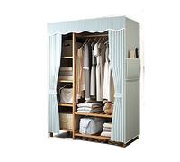 WWERTYY Asta per Guardaroba Blu, divisori per Guardaroba in Tessuto, grucce Multifunzione salvaspazio per Guardaroba (Dimensioni: 165 * 41 * 90 cm)