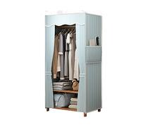 WWERTYY Asta per Guardaroba Blu, divisori per Guardaroba in Tessuto, grucce Multifunzione salvaspazio per Guardaroba (Dimensioni: 165 * 41 * 60 cm)