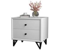 WWERTYY Comodino Moderno in Pelle con cassetto, Semplice mobiletto portaoggetti per Camera da Letto, Elegante tavolino per Gli Elementi Essenziali del Comodino