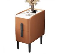 WWERTYY Comodino Moderno Sottile con 2 cassetti - Comodino di metà secolo per Piccoli spazi - Tavolino da Divano Stretto - Elegante Soluzione per l'arredamento della casa e per riporre Gli