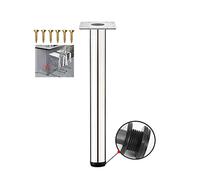 WWERTYY Gamba da Tavolo Regolabile in Acciaio Inossidabile per Supporto Piano di Lavoro Bar per la Colazione Gamba per mobili in Tubo Tondo con Portata di 150 kg (H: 55 cm)