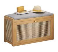 WWERTYY Panca portascarpe con Seduta, Panca Contenitore, Panca Integrata con Contenitore, Stile Industriale in Legno, carichi 100 kg, Auto-assemblaggio, salvaspazio, per Soggiorno, Corrido