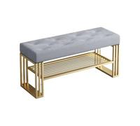 WWERTYY Panche portascarpe Organizer, Panca portascarpe, Panca poggiapiedi, Panca fine Letto, Scarpiera Ingresso con Seduta Imbottita, per Ingresso, corridoio, Camera da Letto (Grigio, 80