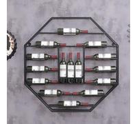 WWERTYY Portabottiglie da Parete Industriale, mensole da Bar montate a Parete, portabottiglie da Esposizione, con Gancio per Bicchieri, portaoggetti Multifunzionale, per Armadio per conser