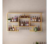 WWERTYY Portabottiglie di Grande capacità, portabottiglie da Parete, portabottiglie da Parete in Stile Cinese con Luce LED, portabottiglie e portabicchieri, portabottiglie da Parete Decora